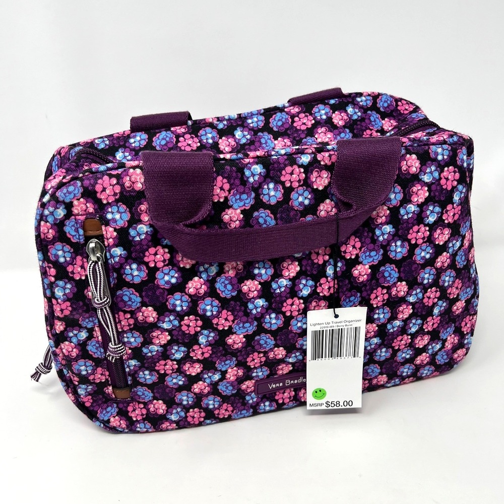Vera Bradley Lighten‎ Up Travel Organizer Berry Burst Pattern NWT 22919-I89